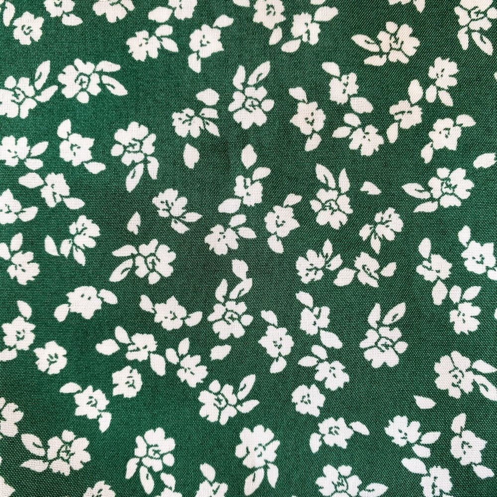🍃 BOHO GREEN WHITE FLORAL HIGH WAIST WIDE LEG PANTS! - Picture 5 of 6